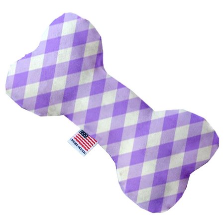 MIRAGE PET PRODUCTS Purple Plaid 10 in. Stuffing Free Bone Dog Toy 1156-SFTYBN10